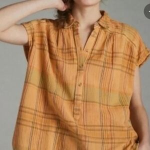 Anthropologie Pilcro The Serena Surf Blouse Size S